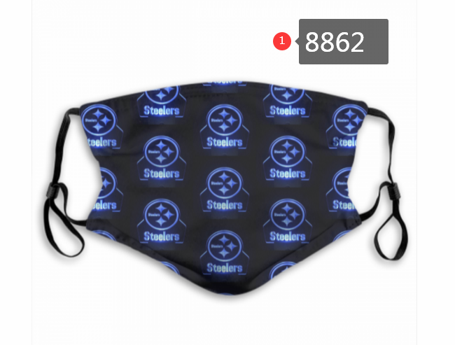 Pittsburgh Steelers #5 Dust mask with filter->nfl dust mask->Sports Accessory
